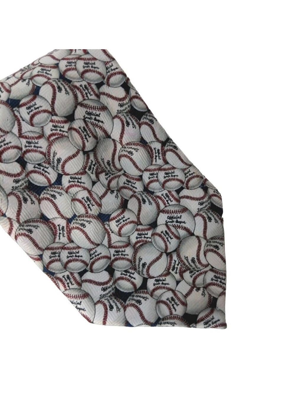 Briefly Stated Baseball Necktie All Over Print - Picture 3 of 6